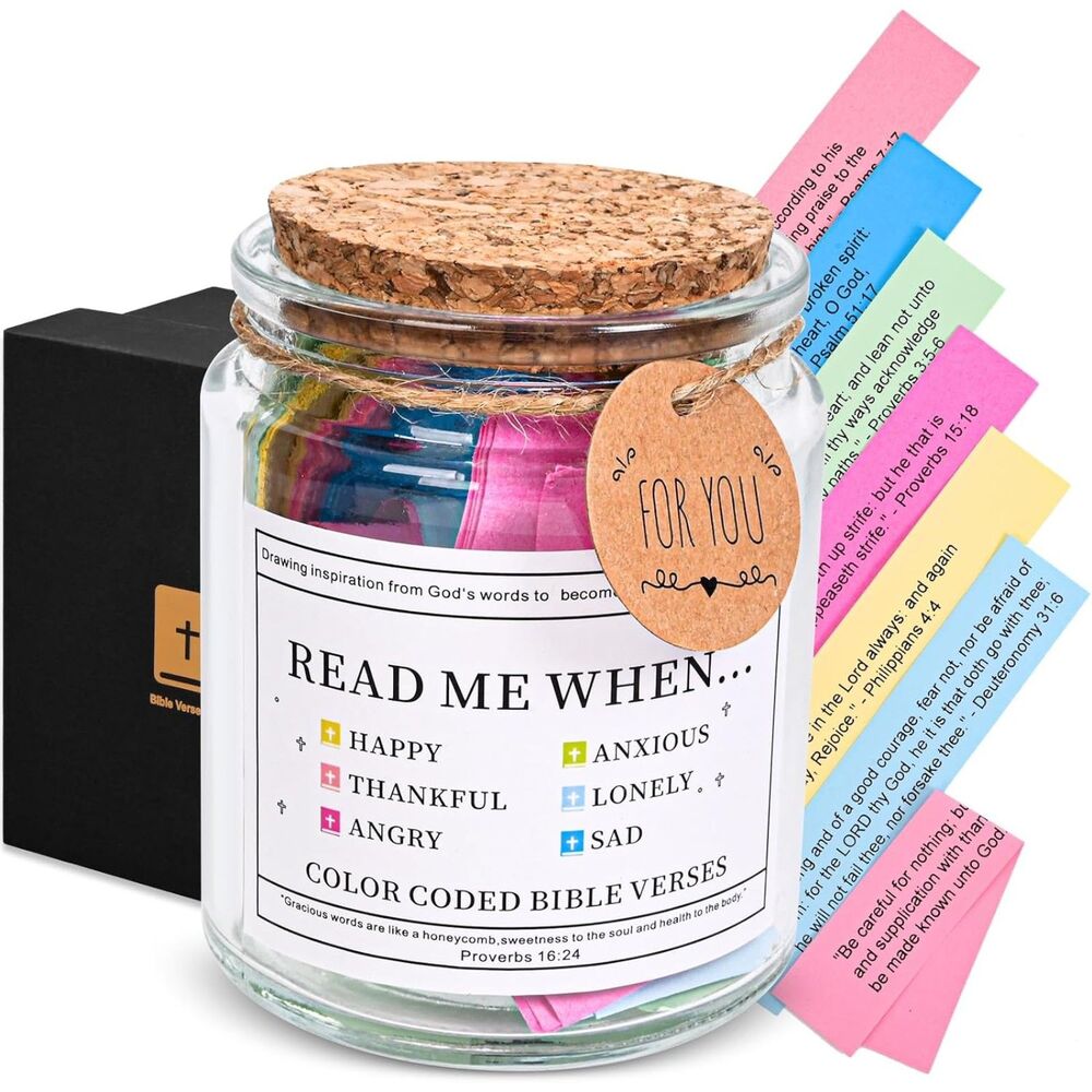 Bible Verse Jar Read Me When Scripture Prayer Hope Jar Christian Religious Gift